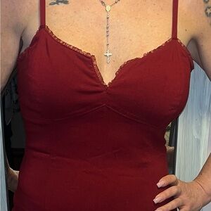 Vintage Express stretch dress with scallop detail